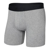 Saxx DropTemp Cooling Cotton Boxer Briefs, Dark Grey Heather